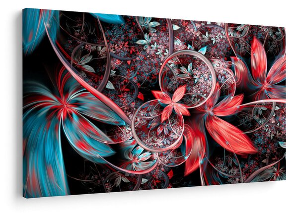 Absztrakt képek egzotikus virágok (90x60 cm)