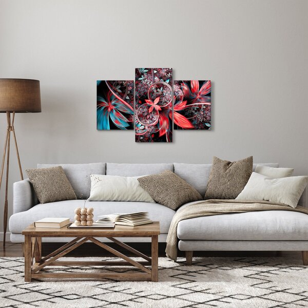 Absztrakt képek egzotikus virágok (90x60 cm)