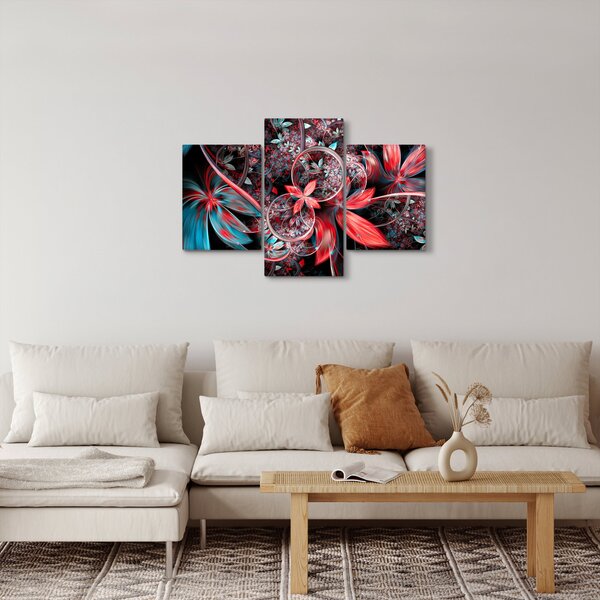 Absztrakt képek egzotikus virágok (90x60 cm)