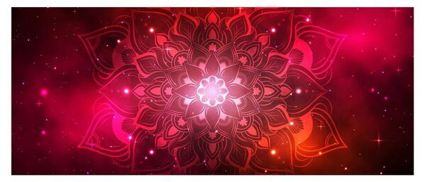 Piros absztrakció képe (120x50 cm)
