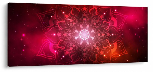 Piros absztrakció képe (120x50 cm)
