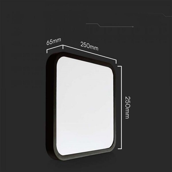 Fekete felszín négyszög LED panel 18W IP44