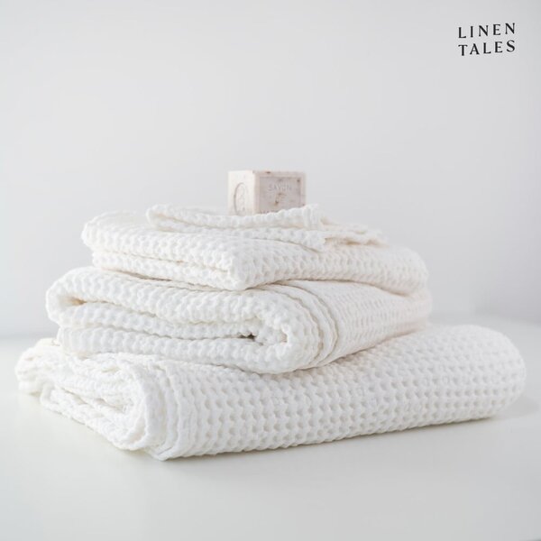 Fehér törölköző és fürdőlepedő készlet 3 db-os Honeycomb – Linen Tales
