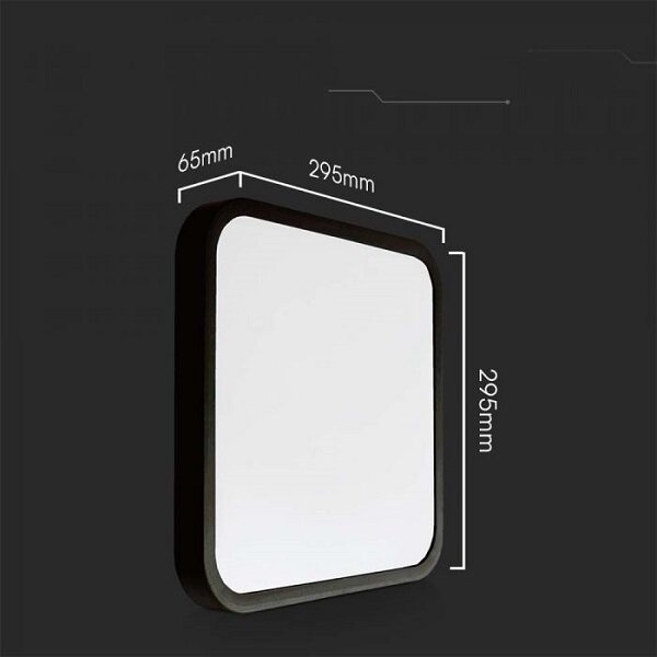Fekete felszín négyszög LED panel 24W IP44