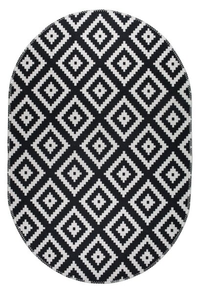 Fekete-fehér mosható szőnyeg 80x120 cm – Vitaus