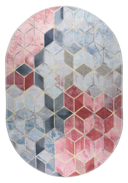 Rózsaszín-világosszürke mosható szőnyeg 120x180 cm – Vitaus
