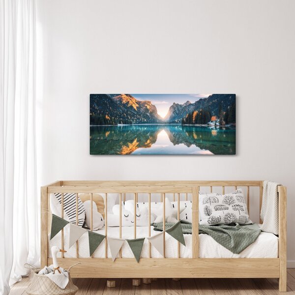 Kép - Hegyi tó (120x50 cm)