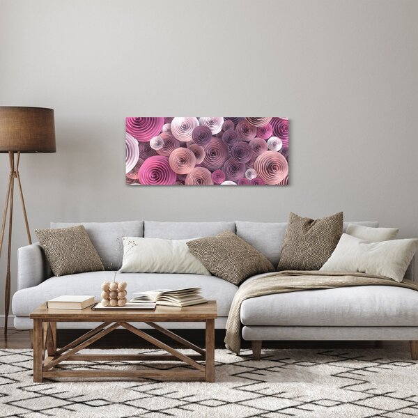 Absztrakt kép Rózsa virága (120x50 cm)