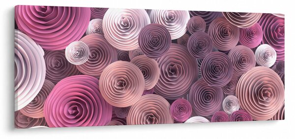 Absztrakt kép Rózsa virága (120x50 cm)
