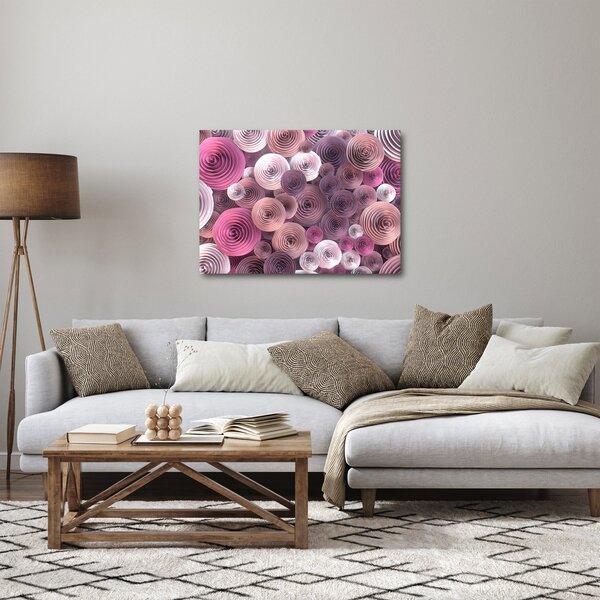 Absztrakt kép Rózsa virága (70x50 cm)