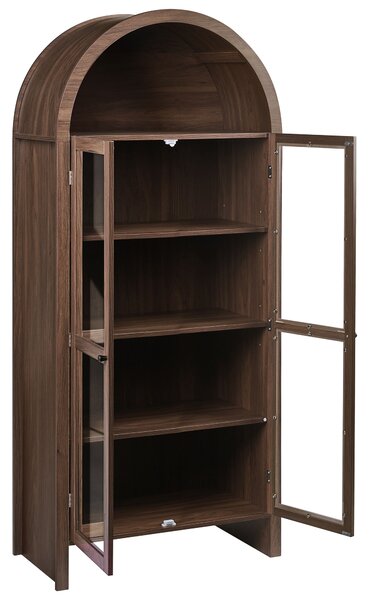 Üveges vitrin GLENWOOD 79 cm Sötétbarna
