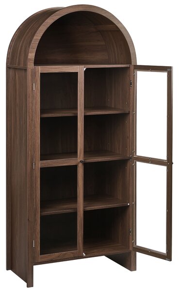 Üveges vitrin GLENWOOD 79 cm Sötétbarna