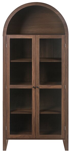 Üveges vitrin GLENWOOD 79 cm Sötétbarna