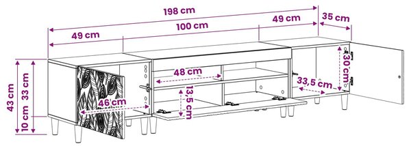 VidaXL 5 darabos LED TV szekrény Fekete Szerelt Fa