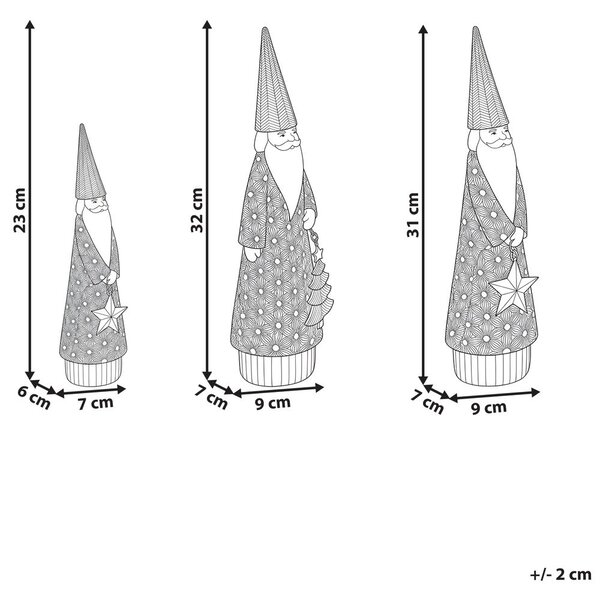 TENNILA 23/31/32 cm Télapó Arany