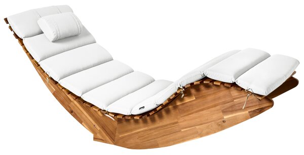 Kerti párna napozóágyhoz BRESCIA PREMIUM 180 x 60 cm Törtfehér