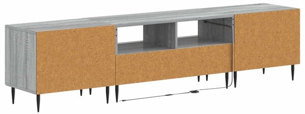 VidaXL 3 darabos LED TV szekrény Szürke Sonoma Szerelt Fa