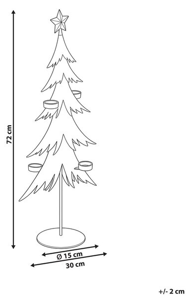 Gyertyatartó JOUKIO 72 cm Fém Arany