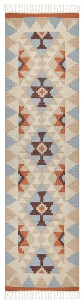 Szőnyeg DILIJAN Színes 80 x 300 cm Pamut Kilim