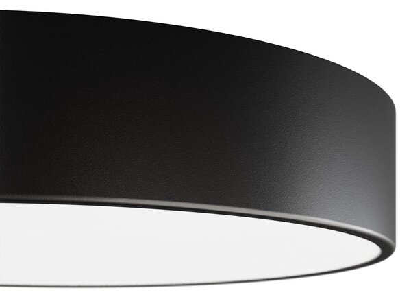 TEMAR LIGHTING Cleo 600 mennyezeti lámpa, fekete, érzékelő, IP20, Ø 60 cm, fém, Fekete, Nappali / Étkező, fém, Modern