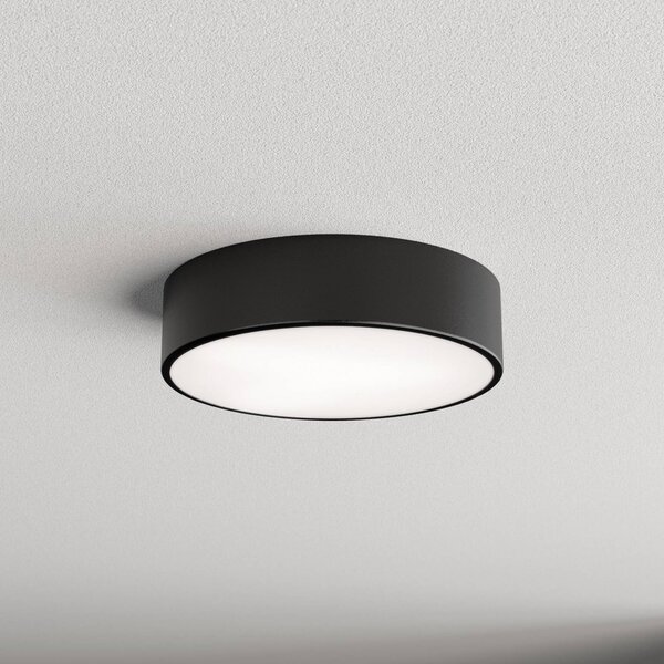 TEMAR LIGHTING Cleo 300 mennyezeti lámpa, fekete, érzékelő, IP20, Ø 30 cm, fém, Fekete, Nappali / Étkező, fém, Modern
