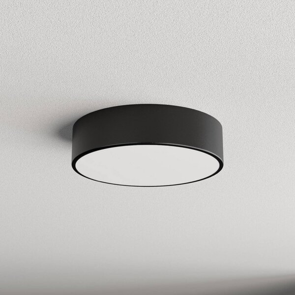TEMAR LIGHTING Cleo 300 mennyezeti lámpa, fekete, érzékelő, IP20, Ø 30 cm, fém, Fekete, Nappali / Étkező, fém, Modern