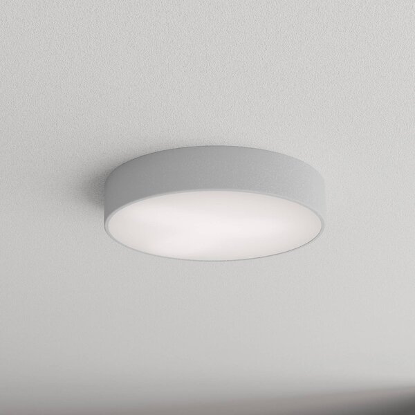 TEMAR LIGHTING Cleo 400 mennyezeti lámpa, Ø 40 cm, szürke, dimmelhető, Alu / szürke / cink, Nappali / Étkező, fém, Modern