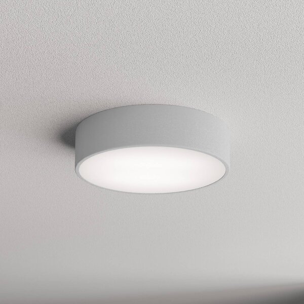 TEMAR LIGHTING Cleo 300 mennyezeti lámpa, Ø 30 cm, szürke, dimmelhető, Alu / szürke / cink, Nappali / Étkező, fém, Modern