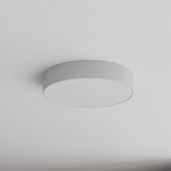 TEMAR LIGHTING Cleo 400 mennyezeti lámpa, Ø 40 cm, szürke, dimmelhető, Alu / szürke / cink, Nappali / Étkező, fém, Modern