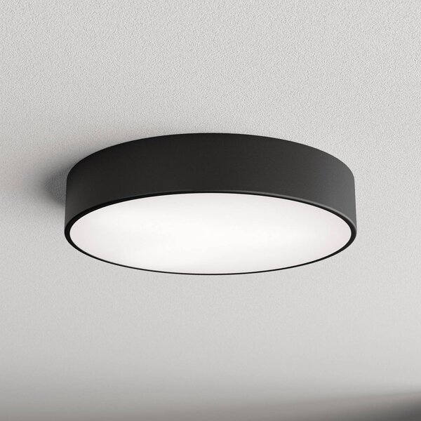 TEMAR LIGHTING Cleo 400 mennyezeti világítás, IP54, Ø 40 cm, fekete, dimmelhető, Fekete, Nappali / Étkező, fém, Modern