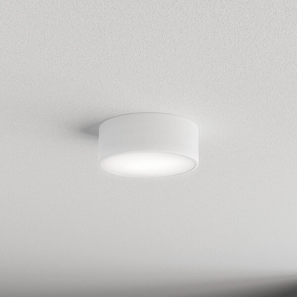 TEMAR LIGHTING Cleo mennyezeti világítás, Ø 20 cm, IP54, fehér, fém, E27, dimmelhető, Fehér / opál, Fürdőszoba, fém