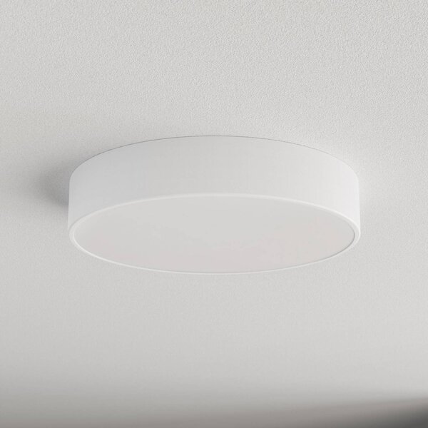 TEMAR LIGHTING Cleo mennyezeti világítás, Ø 40 cm, IP20, fehér, fém, E27, dimmelhető, Fehér / opál, Nappali / Étkező, Modern