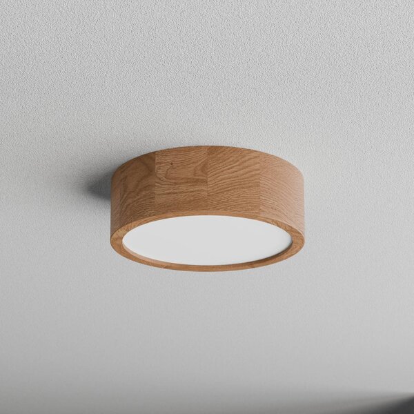 TEMAR LIGHTING Cleo mennyezeti lámpa, Ø 28 cm, 2-lámpás, tölgyfa, E27, dimmelhető, Világos fa, Nappali / Étkező, Fa, Modern