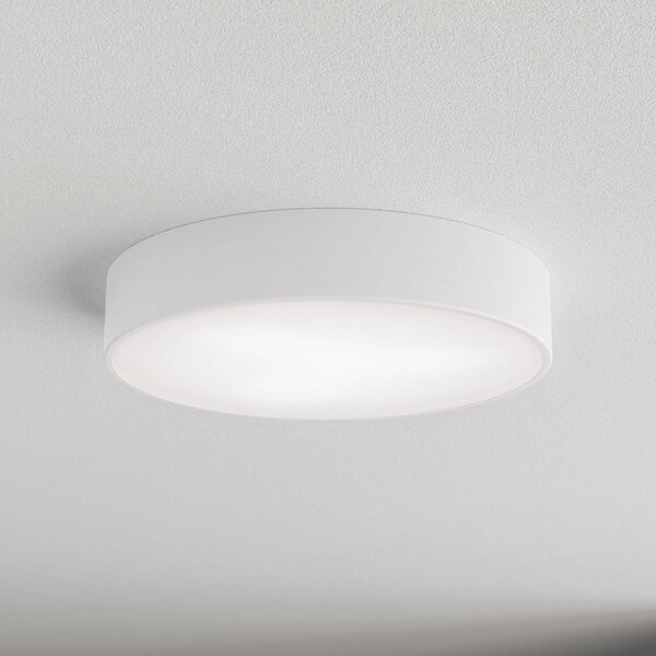 TEMAR LIGHTING Cleo mennyezeti világítás, Ø 40 cm, IP20, fehér, fém, E27, dimmelhető, Fehér / opál, Nappali / Étkező, Modern