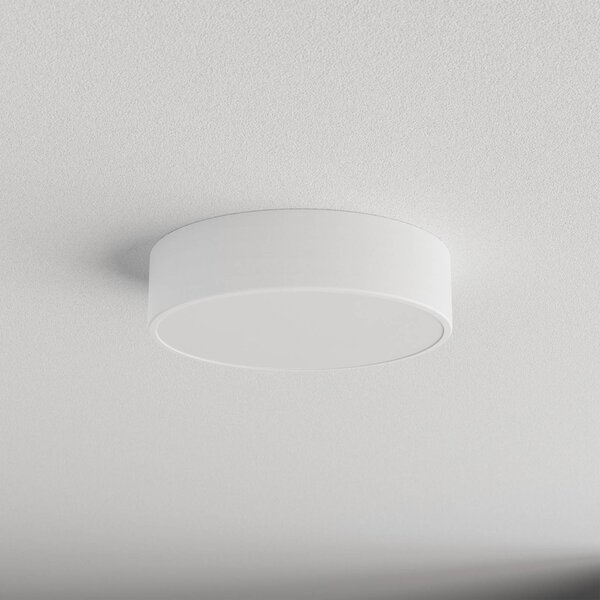TEMAR LIGHTING Cleo 300 mennyezeti világítás, IP54, Ø 30 cm, fehér, dimmelhető, Fehér / opál, Nappali / Étkező, fém, Modern
