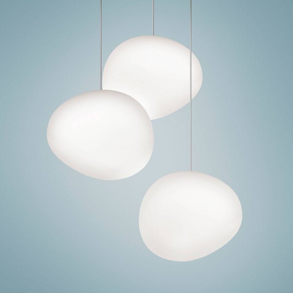 Foscarini Gregg media LED lógó világítás, dimmelhető fényerővel,, Fehér / opál, Nappali / Étkező, Üveg, Dizájn