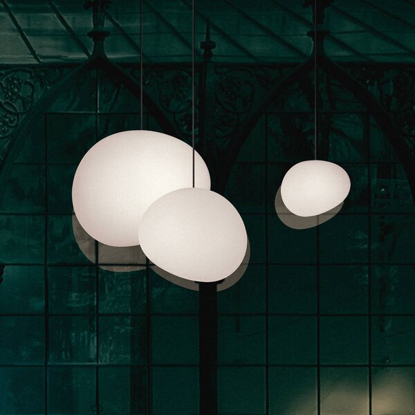 Foscarini Gregg media LED lógó világítás, dimmelhető fényerővel,, Fehér / opál, Nappali / Étkező, Üveg, Dizájn