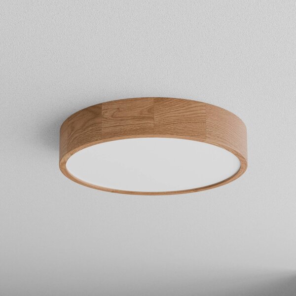 TEMAR LIGHTING Cleo mennyezeti lámpa, Ø 48 cm, 4 lámpás, tölgyfa, E27, dimmelhető, Világos fa, Nappali / Étkező, Fa, Modern