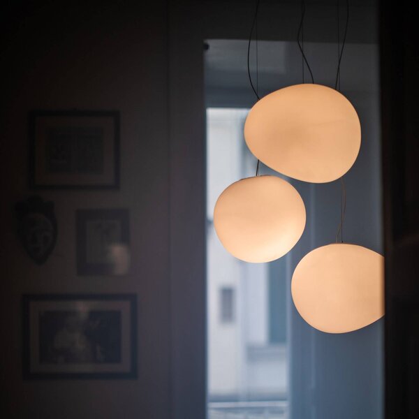 Foscarini Gregg media LED lógó világítás, dimmelhető fényerővel,, Fehér / opál, Nappali / Étkező, Üveg, Dizájn