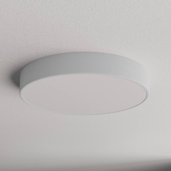 TEMAR LIGHTING Cleo 500 mennyezeti lámpa, Ø 50 cm, szürke, dimmelhető, Alu / szürke / cink, Nappali / Étkező, fém, Modern