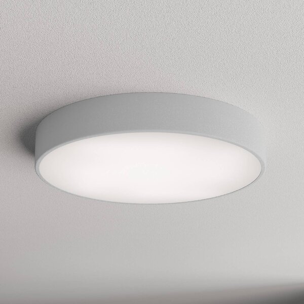 TEMAR LIGHTING Cleo 500 mennyezeti lámpa, Ø 50 cm, szürke, dimmelhető, Alu / szürke / cink, Nappali / Étkező, fém, Modern