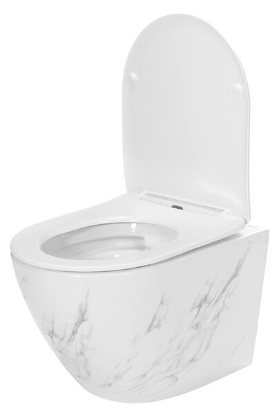 Rea, WC csésze öblítőkör nélkül Rea Carlos Nature Marble, REA-C6606