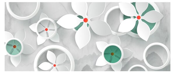 Virágos absztrakció képe (120x50 cm)