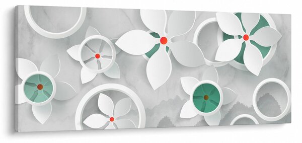 Virágos absztrakció képe (120x50 cm)