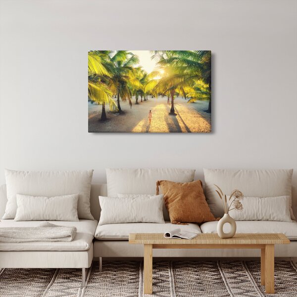 Kép - Nő a pálmafáknál (90x60 cm)