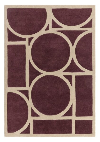 Sötétbarna gyapjú szőnyeg 160x230 cm Metro Plum – Asiatic Carpets