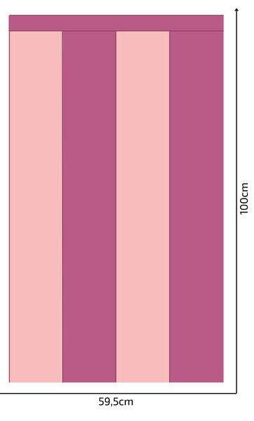 PIPPER. Textil öntapadó tapéta - Egy téglalap - Cukorka rózsaszín színű Méret: 100cm, Szín: Kombináció