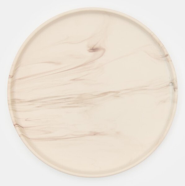Sinsay - Kerámia tányér márványmintával - krémszínű