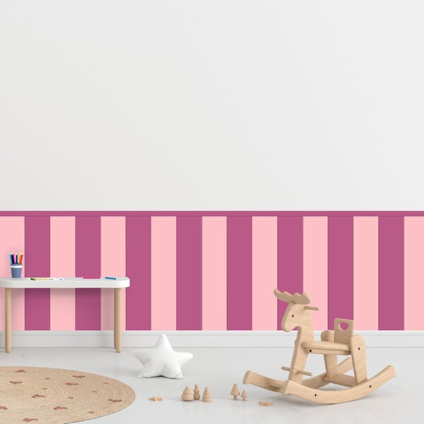 PIPPER. Textil öntapadó tapéta - Egy téglalap - Cukorka rózsaszín színű Méret: 100cm, Szín: Kombináció