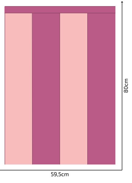 PIPPER. Textil öntapadó tapéta - Egy téglalap - Cukorka rózsaszín színű Méret: 100cm, Szín: Kombináció